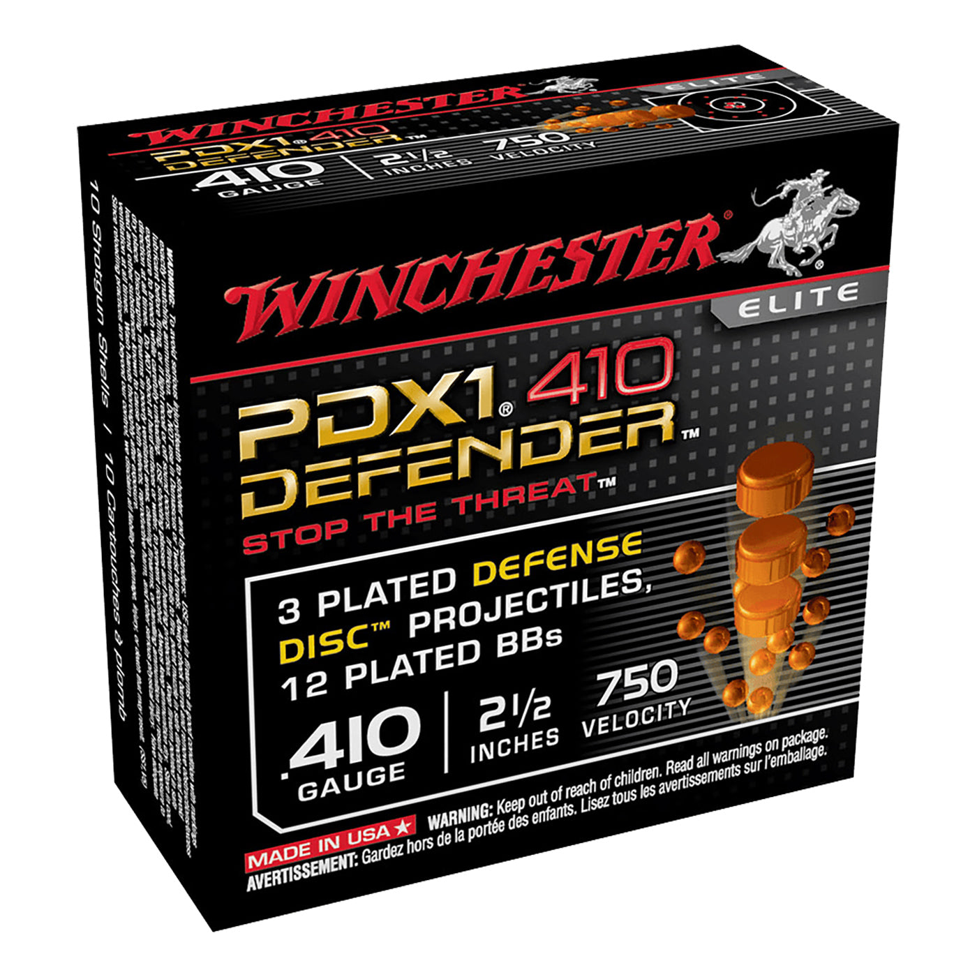 ammo ピック Winchester PDX1 Supreme Elite 410G 2-1/2 BBx12/3x Discs Shotshell