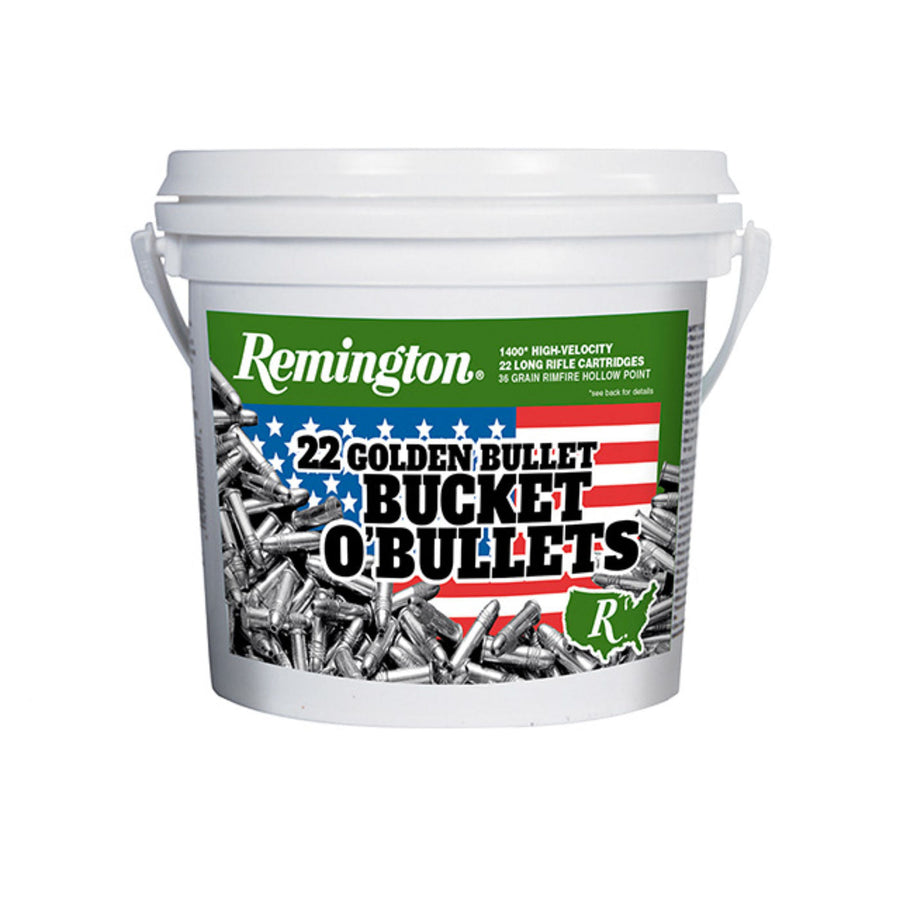 Remington Golden Bullet 22 LR 36 Grain - 1280 FPS - Hollow Point - Rimfire Ammo - 1400 Rounds .22 LR