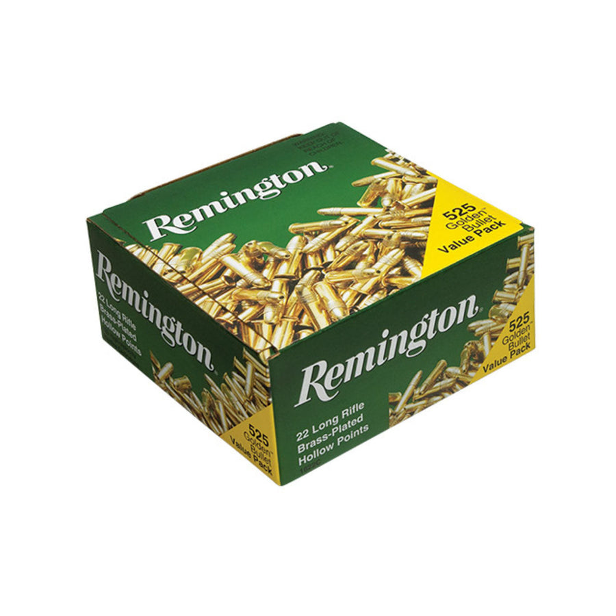 Remington Golden Bullet 22 LR 36 Grain - 1280 FPS - Hollow Point - Rimfire Ammo - 525 Rounds .22 LR