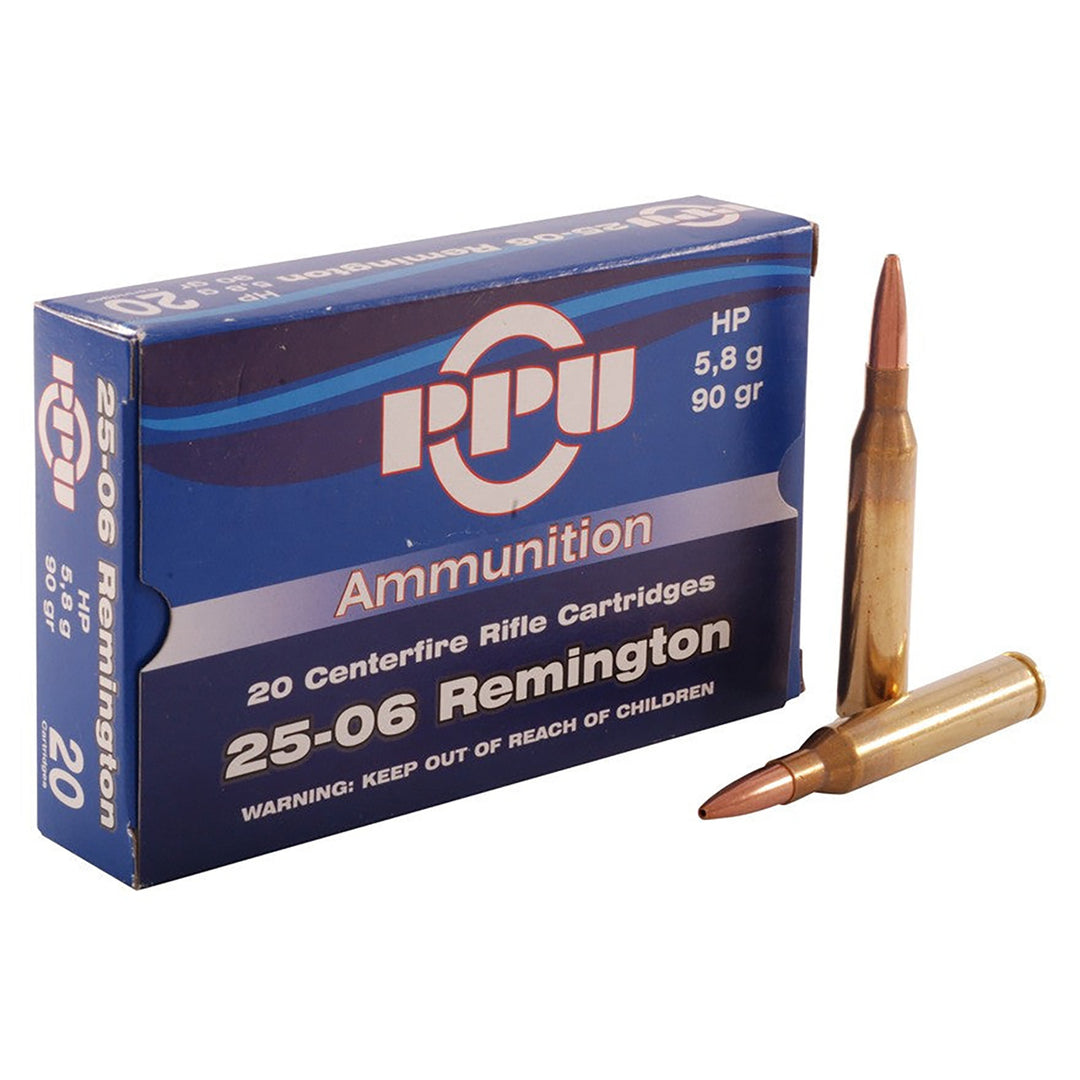 PPU 25-06 rem 90Gr Hollow Point Centrefire Ammo - 20 Rounds