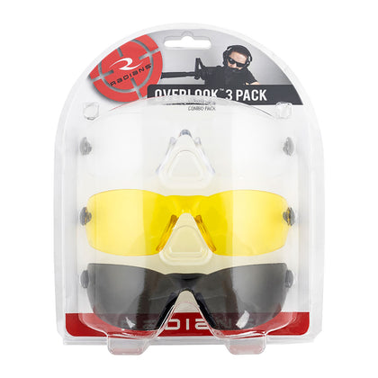 Radians Overlook Kit - 3pk Lens Kit and Frame - Clear/Smoke/Amber
