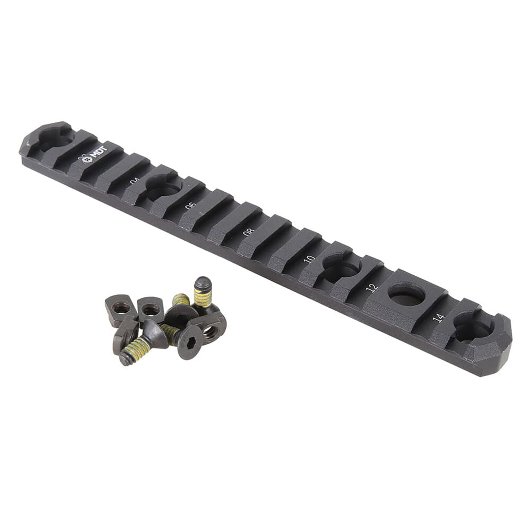 MDT M-LOK Aluminium Pic Rail - 6.5inch with Sling Swivels Black