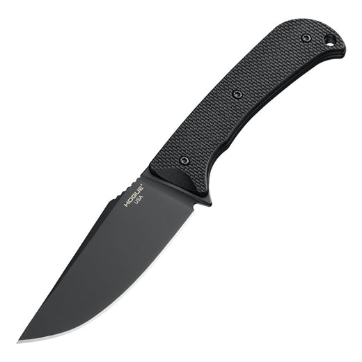 Hogue Extrak XL Knife 3.9in Fixed Clip Point Blade CPM M4 - Black Cerakote - G10 Solid Black Peel Ply Scales