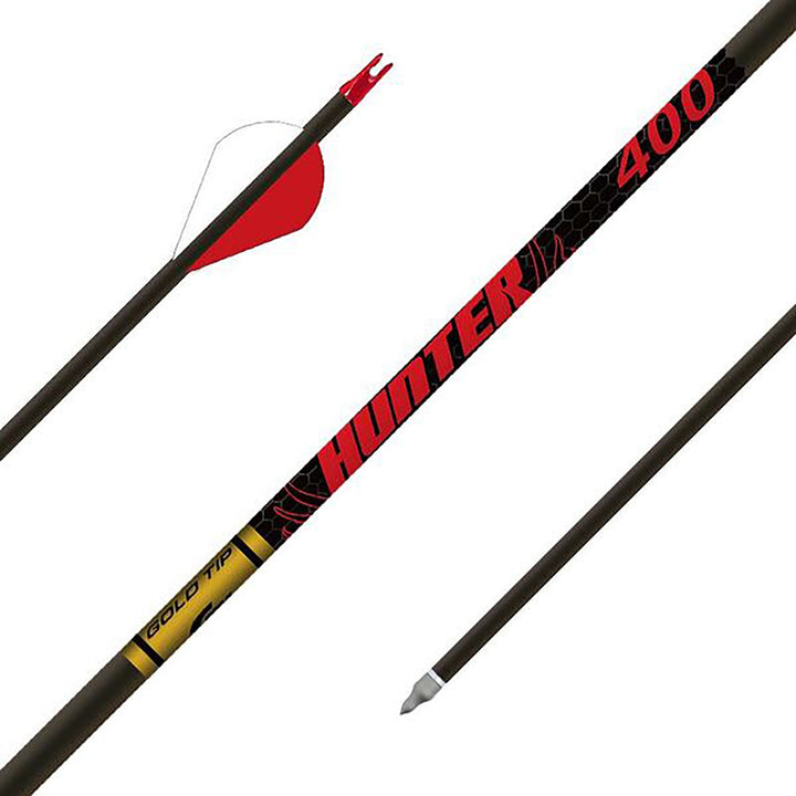 Gold Tip Hunter Raptor Fletched Arrows - 6pk