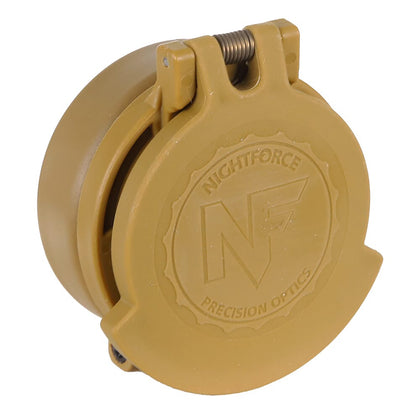 Nightforce Eyepiece End Flip-Up Lens Cap - Dark Earth w Logo - 1-8 NX8