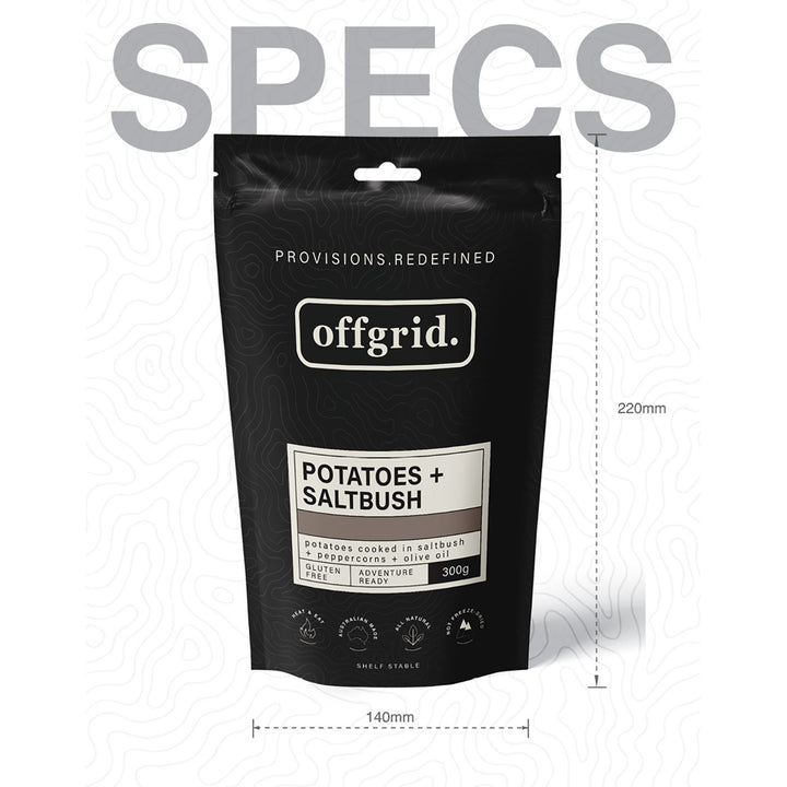Offgrid Provisions Saltbush Potatoes - Heat & Eat Meal