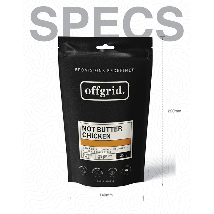 Offgrid Provisions Not Butter Chicken - Heat & Eat Meal