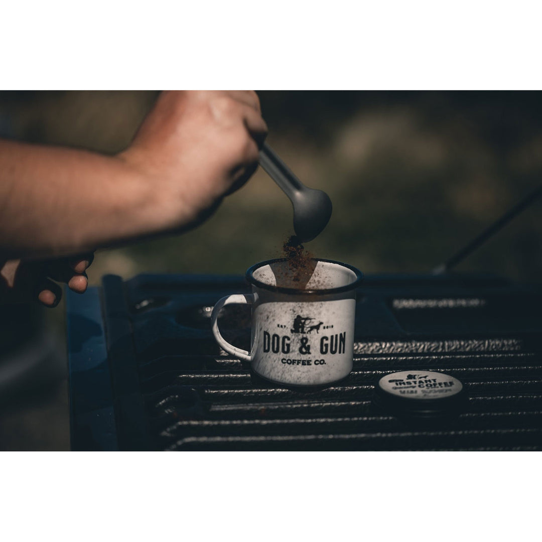 Dog & Gun 300ml Enamel Mug White
