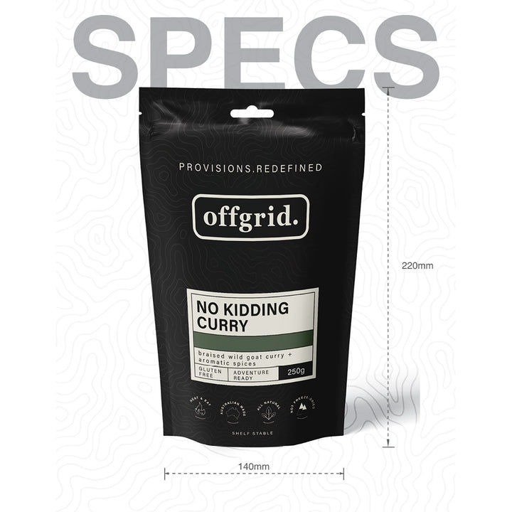 Offgrid Provisions No Kidding Curry - Heat & Eat Meal