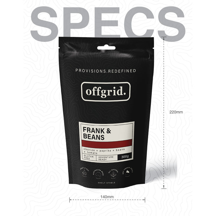 Offgrid Provisions Frank & Beans - Heat & Eat Meal