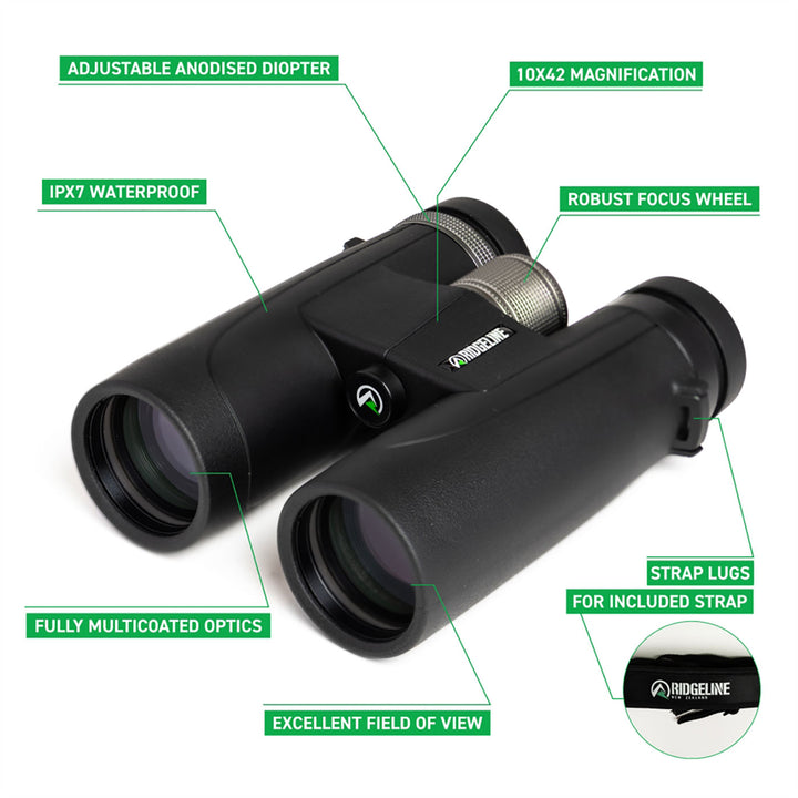 Ridgeline 10X42 Binoculars 10X42 / Black