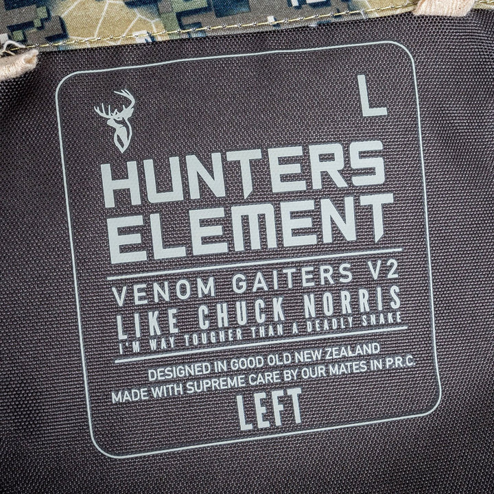 Hunters Element V2 Venom Gaiters - Grey
