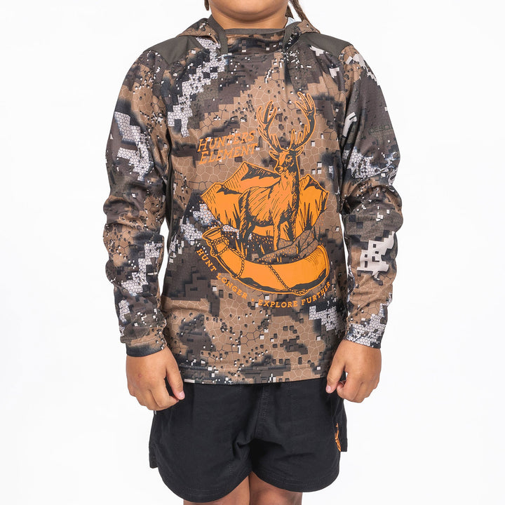 Hunters Element Kids Tyro Roar Tee - Hooded
