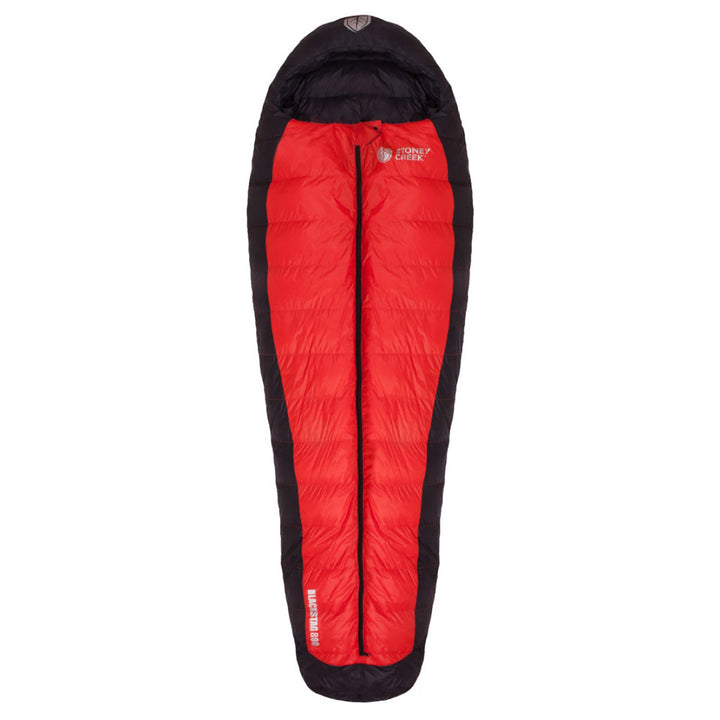 Stoney Creek Black Stag 800 Sleeping Bag Black/Blood Orange
