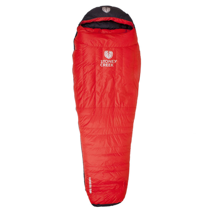 Stoney Creek Black Stag 1000 Sleeping Bag Black/Blood Orange