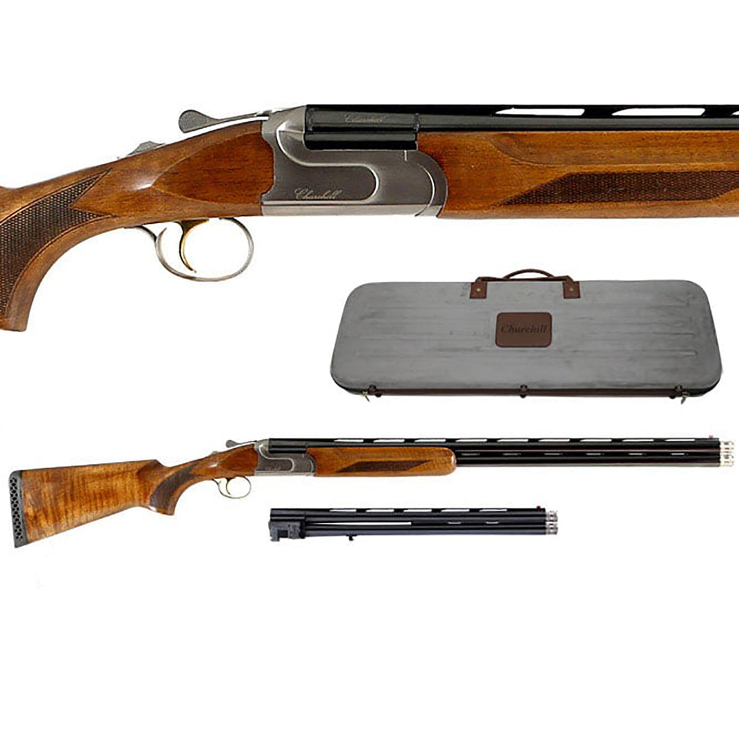 Akkar Churchill Over-Under 20inch & 30inch 12 Gauge Shotgun Package 12 GAUGE
