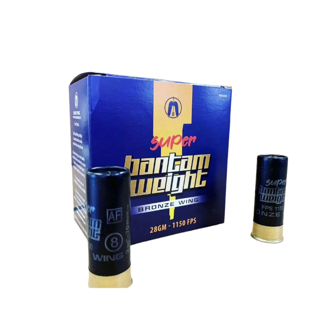 Bronze Wing Super Bantamweight Shot Shell Ammo- 12 Gauge - 28gm - 1150 fps - 8 - 25 Rounds