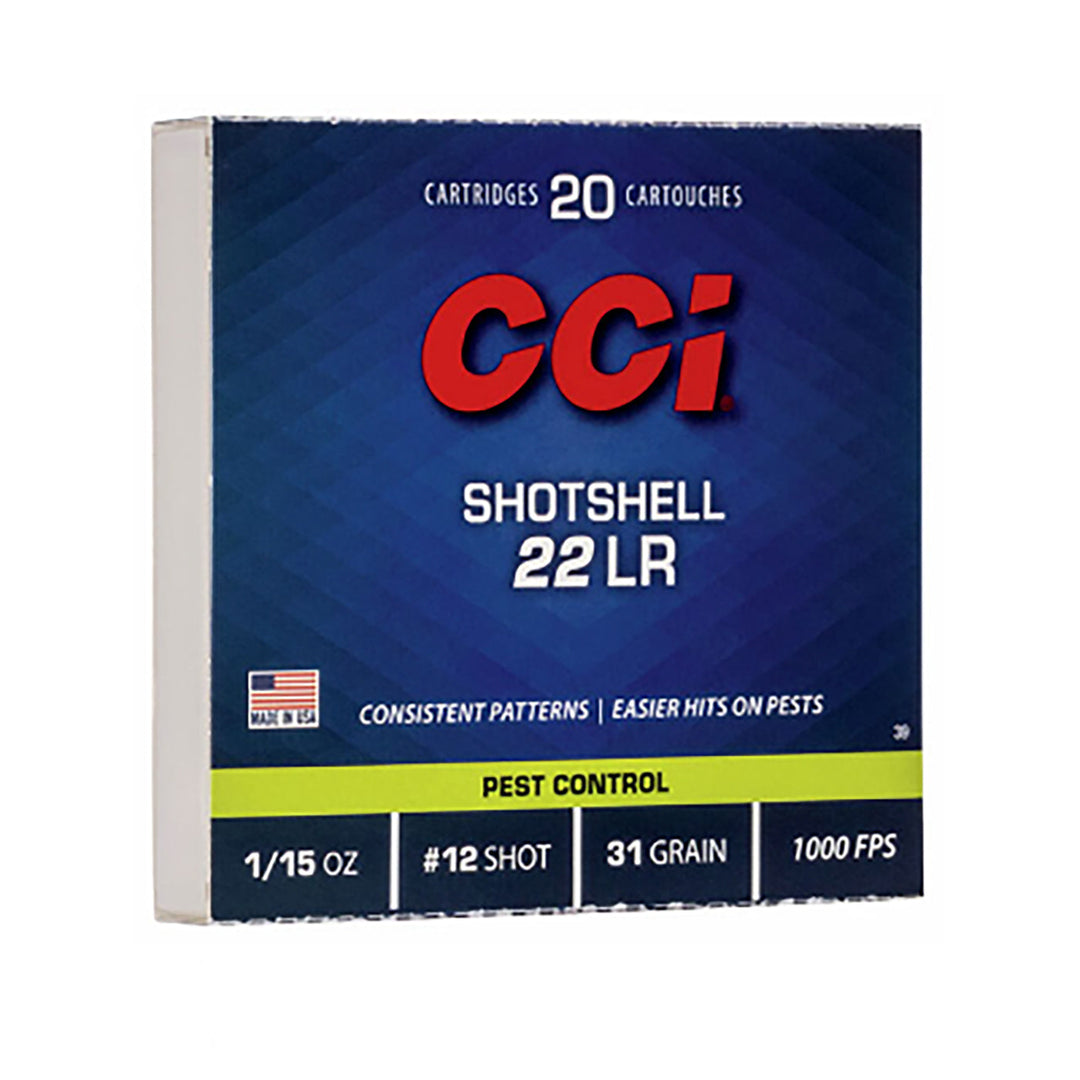 CCI Shotshell 22LR 31GR 12Shot Ammo - 20 Rounds .22 LR
