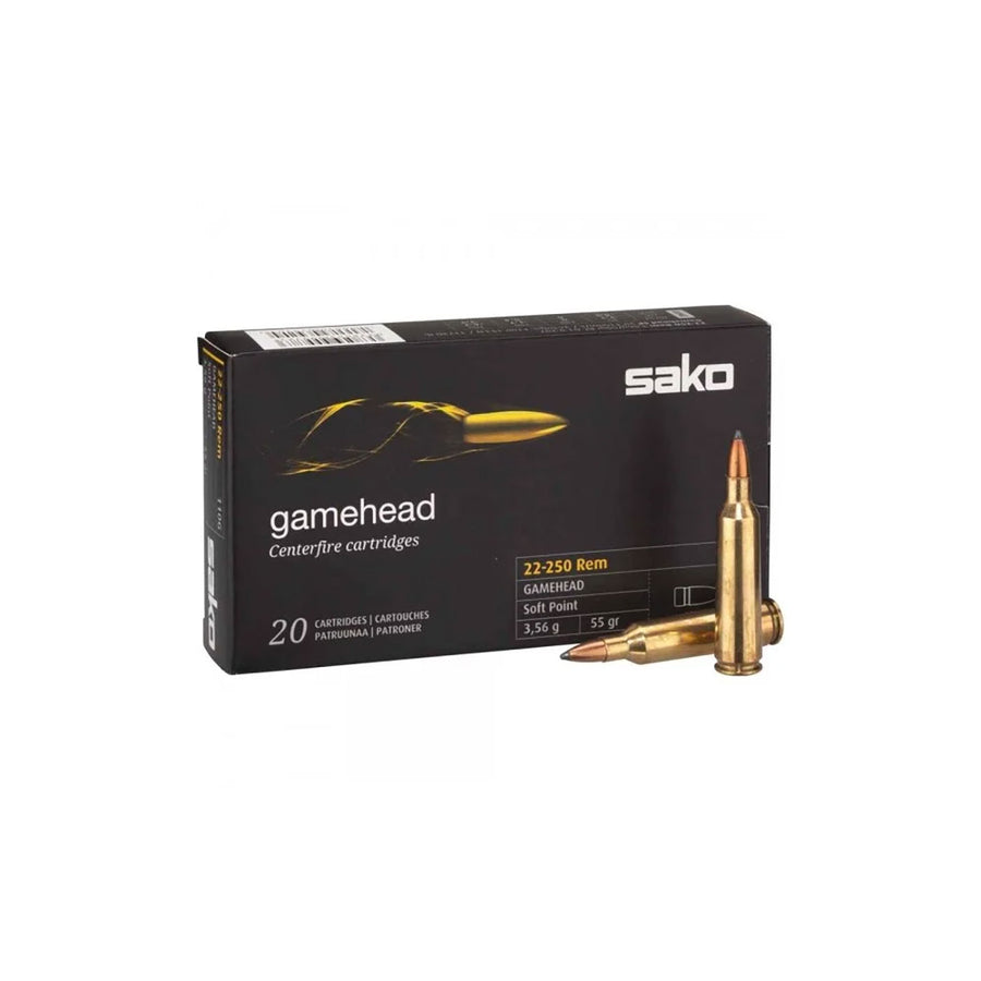 Sako Gamehead 22-250REM 55Gr - 20 Rounds