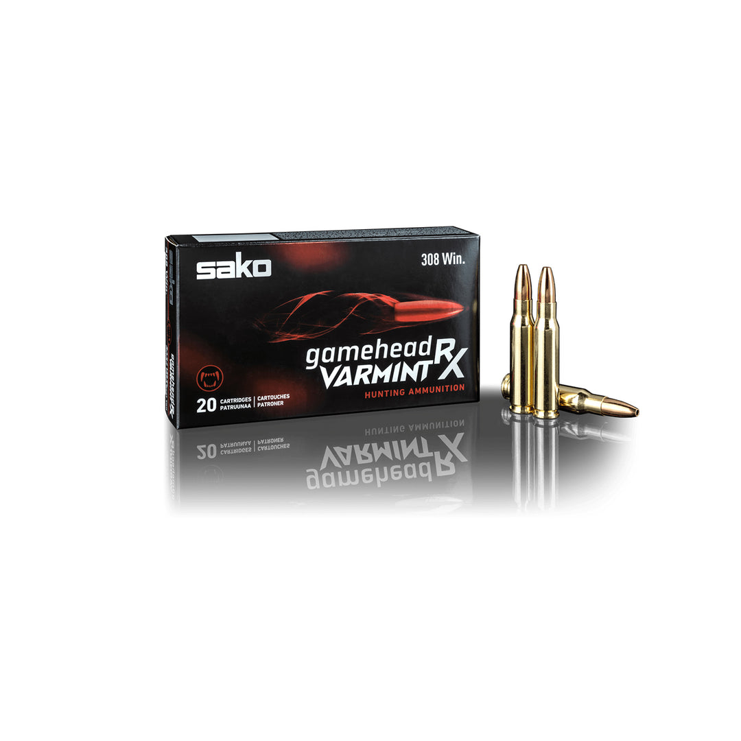 Sako Gamehead 308 WIN 130Gr Varmint Rx HPBT Srp - Centrefire Ammo - 300 Rounds .308 WIN