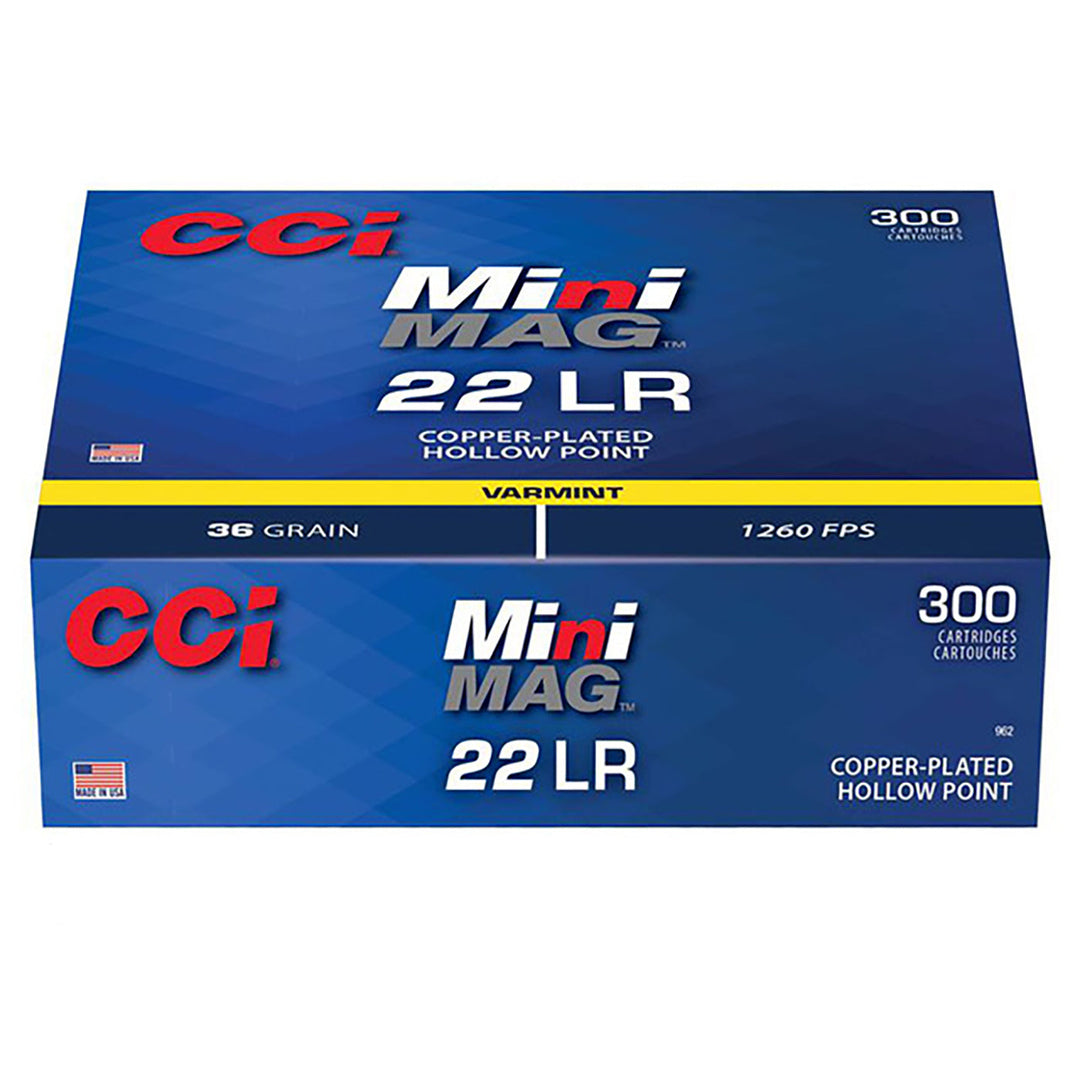 CCI 22LR Mini Mag 36gr Hv Hp Rimfire Ammo - 300 Rounds .22 LR