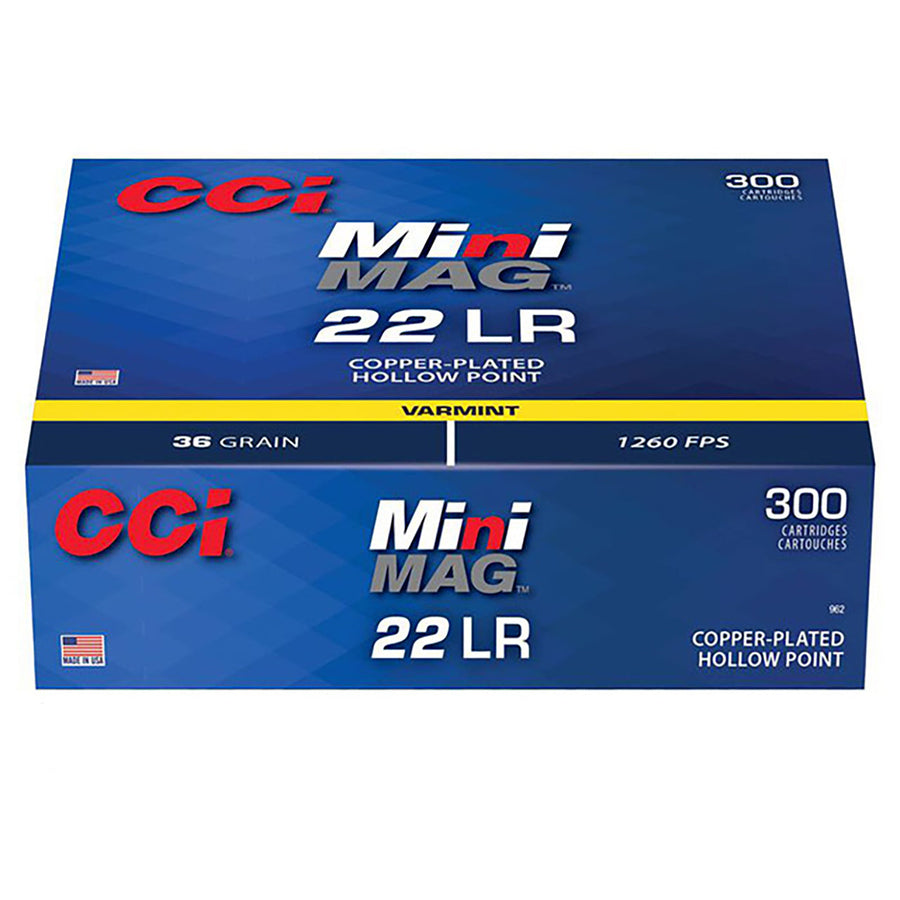CCI 22LR Mini Mag 36gr Hv Hp Rimfire Ammo - 300 Rounds .22 LR