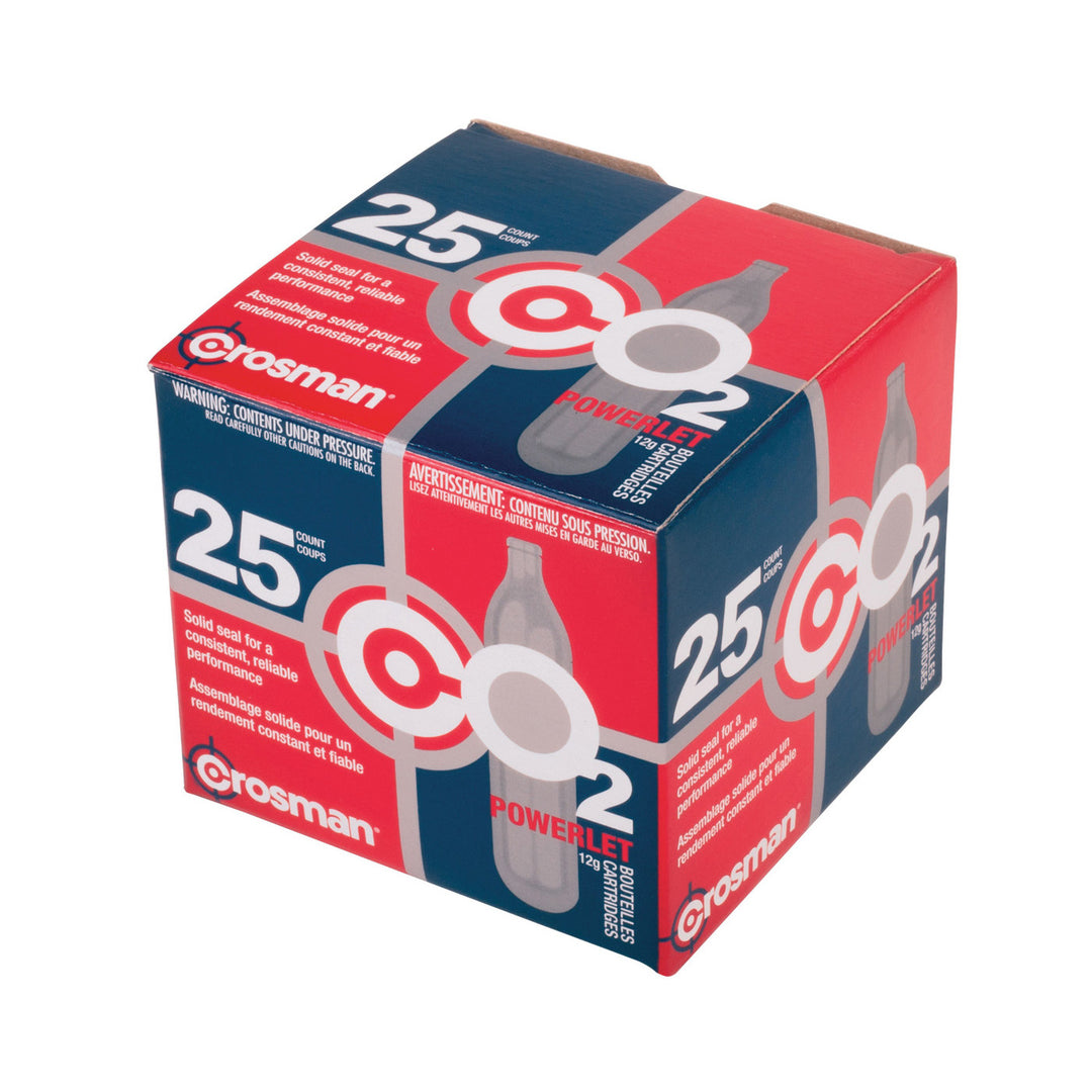 Crosman CO2 Powerlet 12gram Cartidges - 25pk