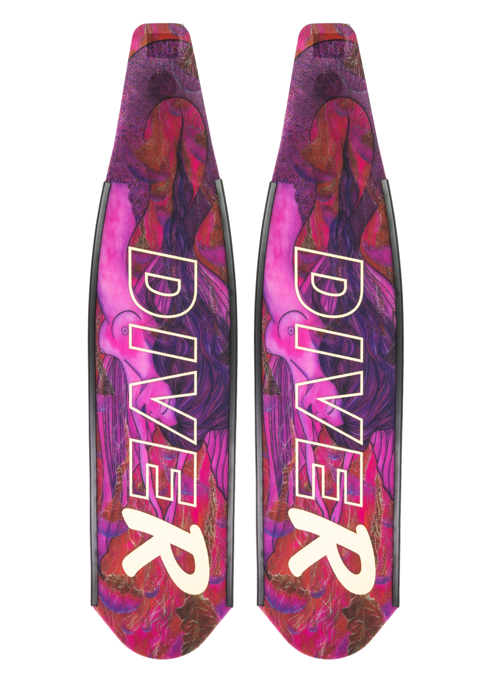 DiveR Spearfishing Blades Pink Mermaid