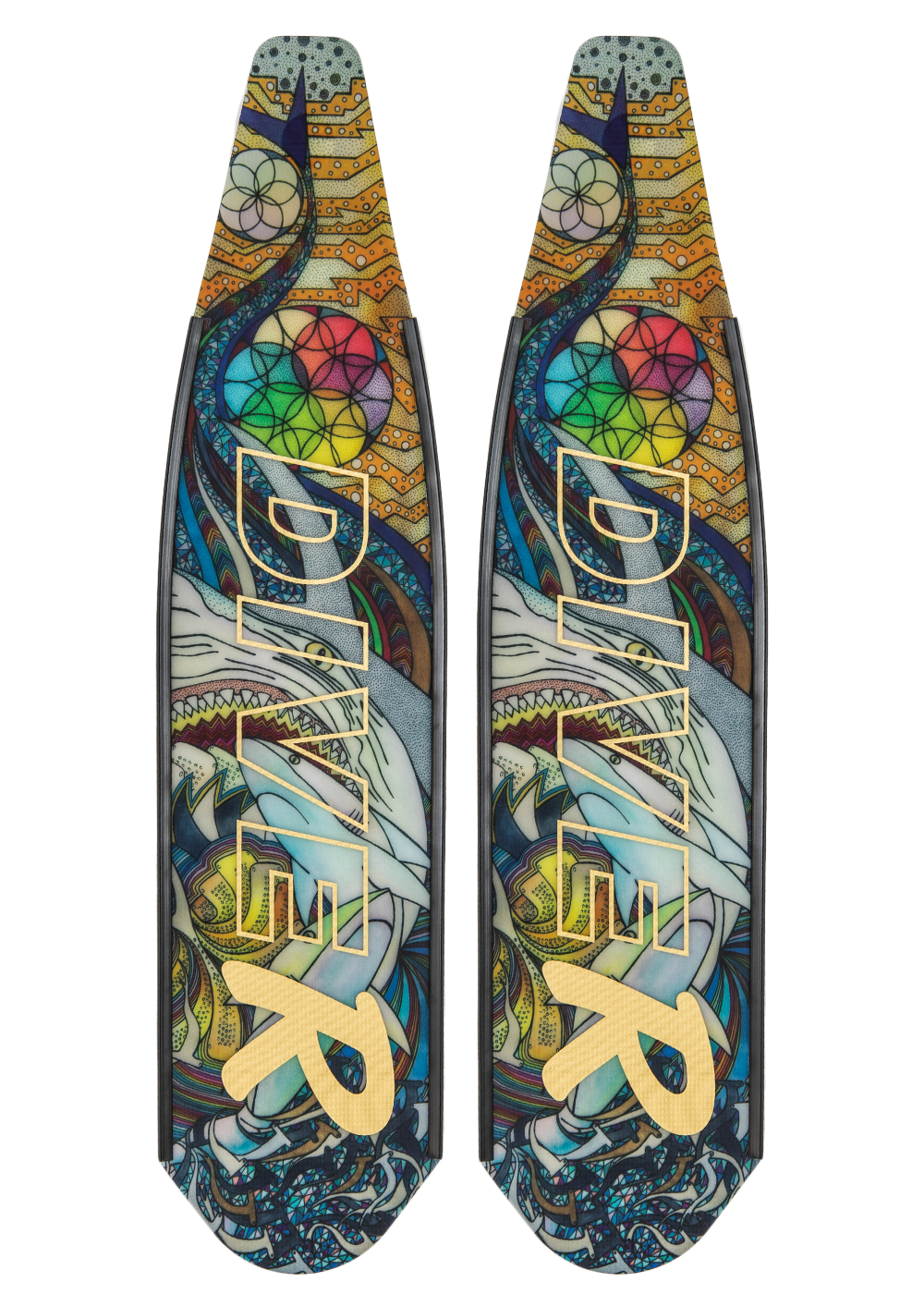 DiveR Carbon Spearfishing Blades Shark