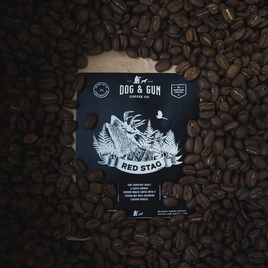 Dog & Gun Red Stag Medium Roast Coffee with Single Serve Drip Filter - 15pk