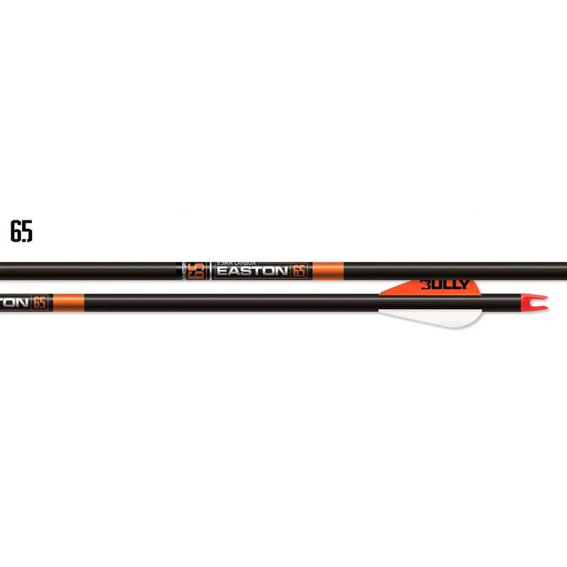 Easton 6.5 Bowhunter Fletched Arrows - 2in Bully Vanes - 6 pack