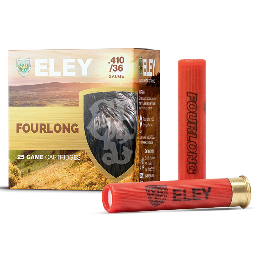 Eley Fourlong 2.5in Shot Shell - Size 4 - 410 Gauge - 25 Rounds