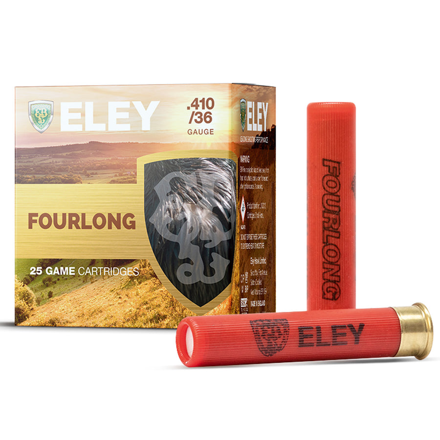 Eley Fourlong 2.5in Shot Shell - Size 4 - 410 Gauge - 25 Rounds