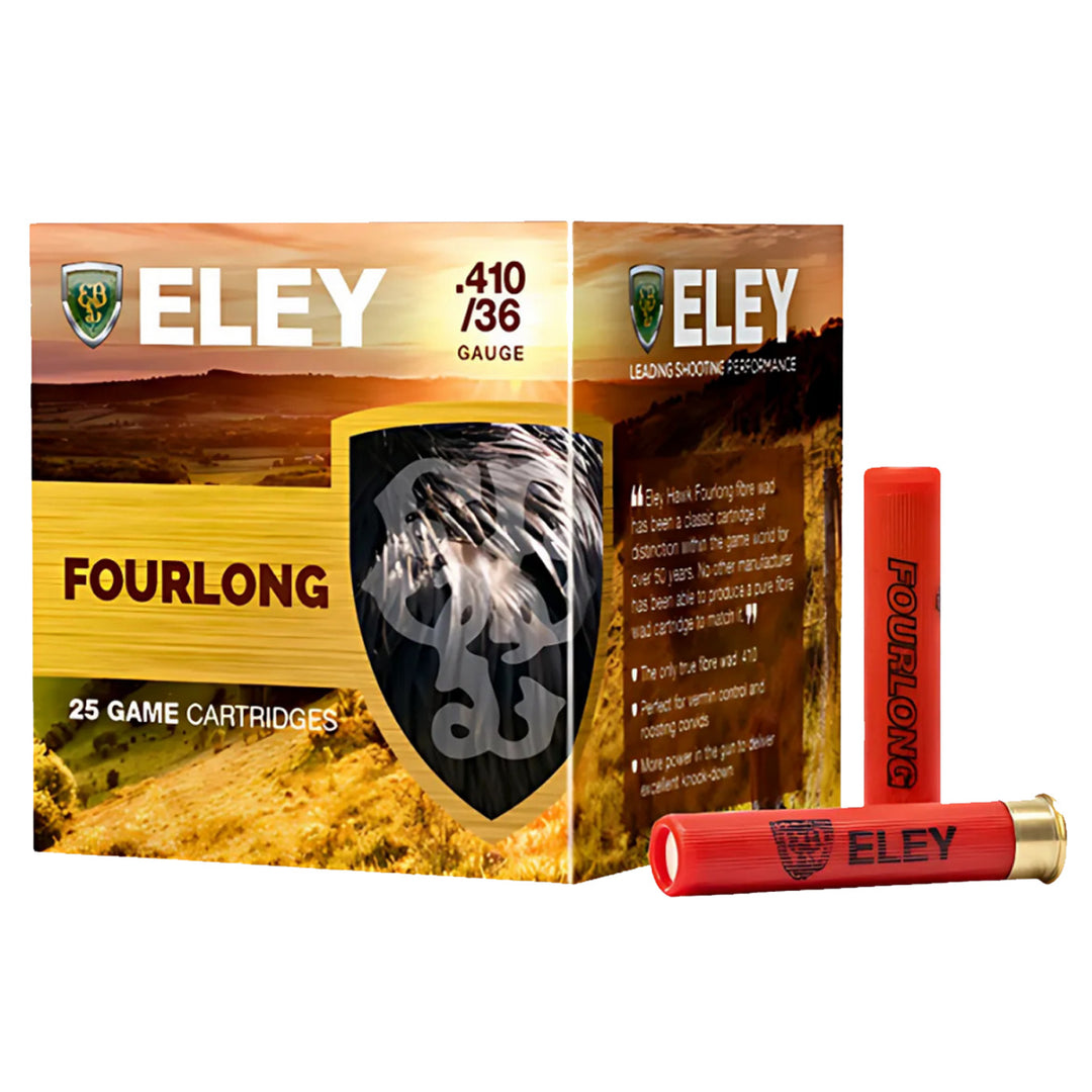Eley Fourlong 2.5in Shot Shell - Size 6 - 410 Gauge - 25 Rounds
