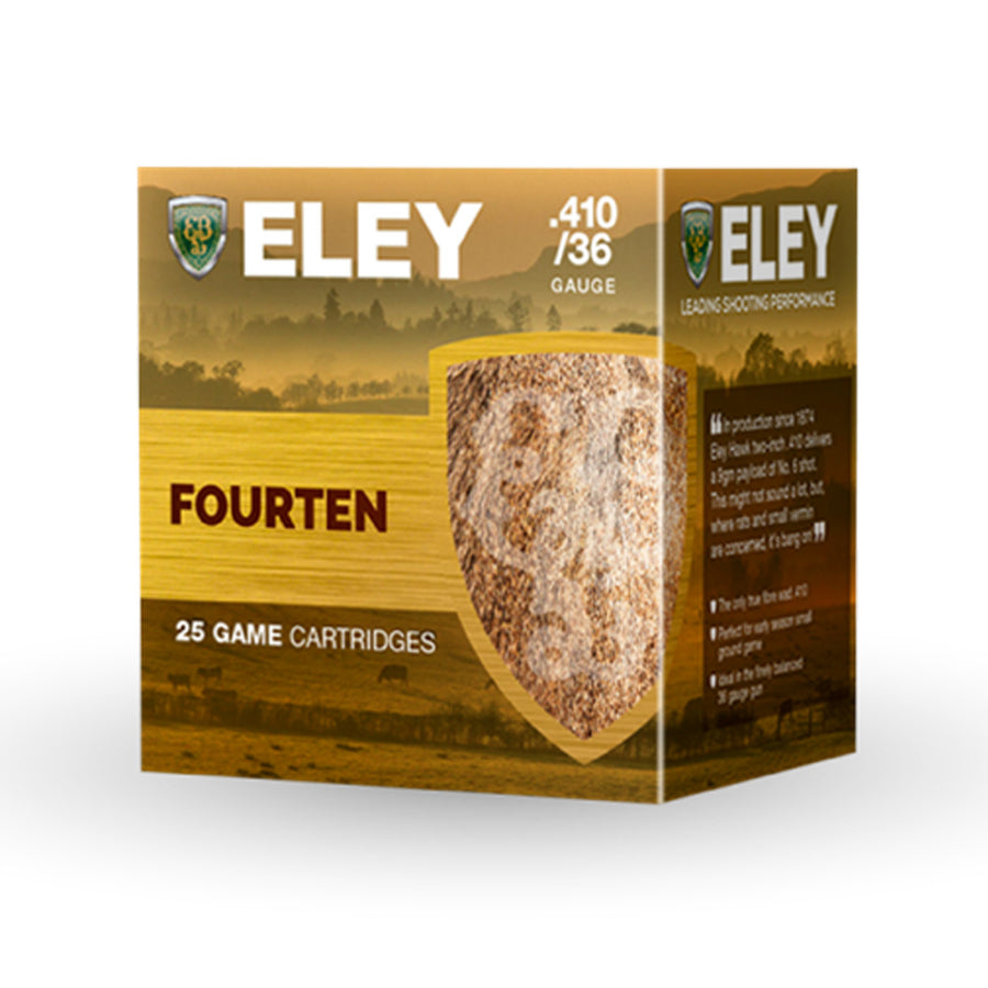 Eley Fourten 2in Shot Shell - Size 6 - 410 Gauge - 25 Rounds