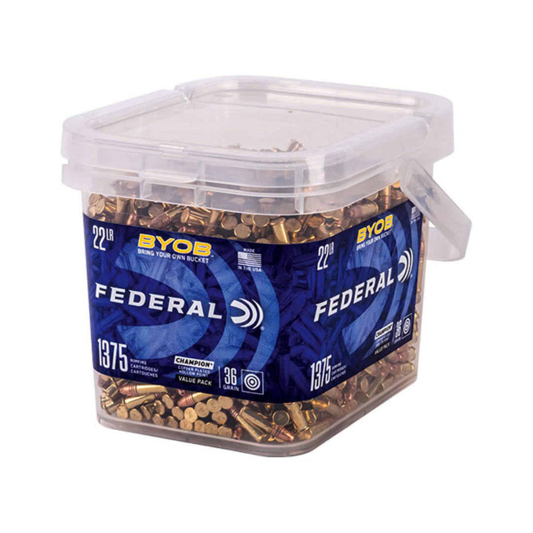 Federal High Velocity 22 LR 36 Grain - Hollow Point - Rimfire Ammo - 1375 Rounds .22 LR