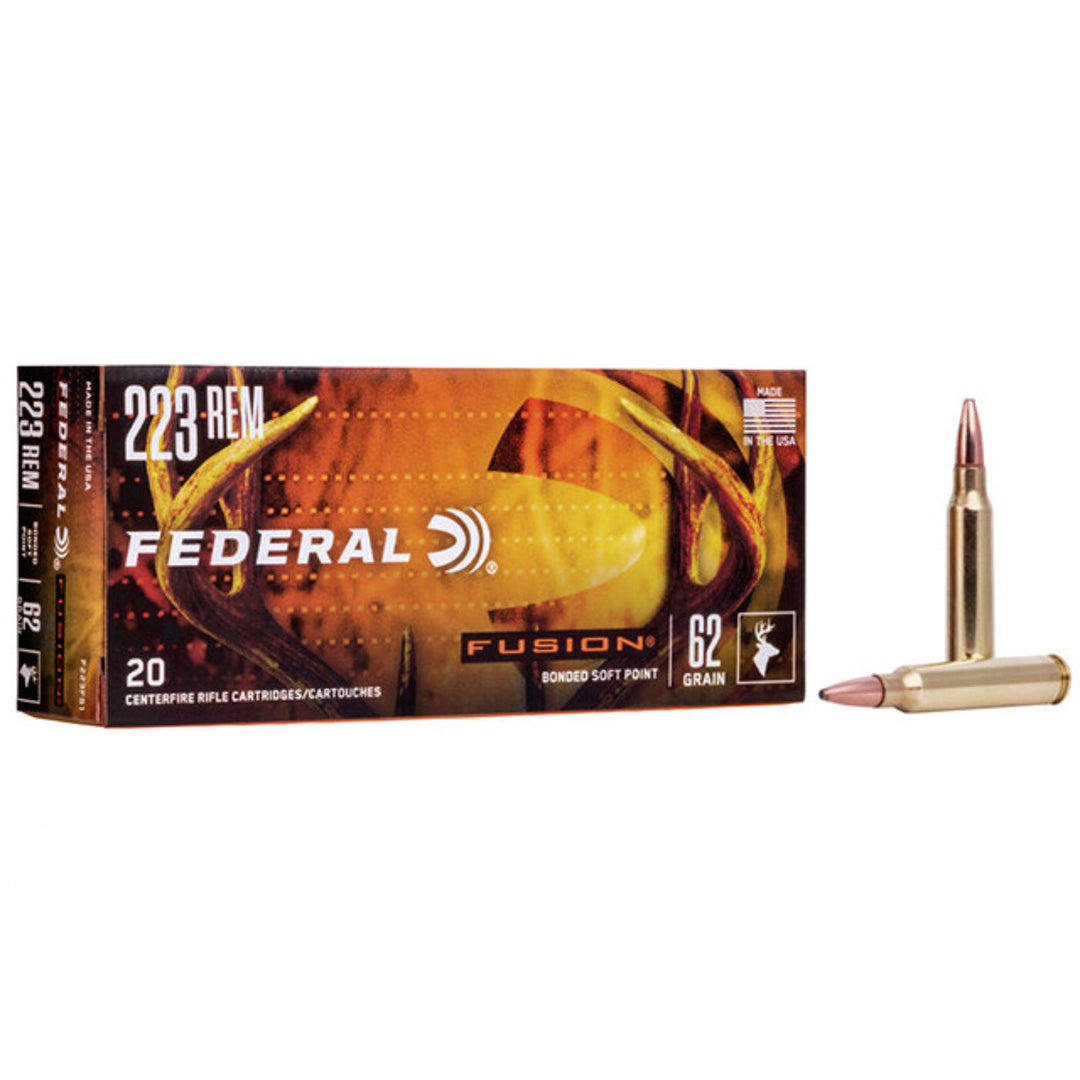 Federal Fusion 223 Rem 62 Grain - Centrefire Ammo - 20 Rounds .223 REM