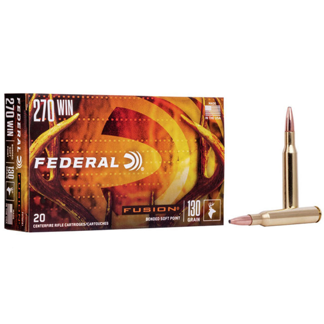 Federal Fusion 270 Win 130 Grain - Centrefire Ammo - 20 Rounds .270 WIN
