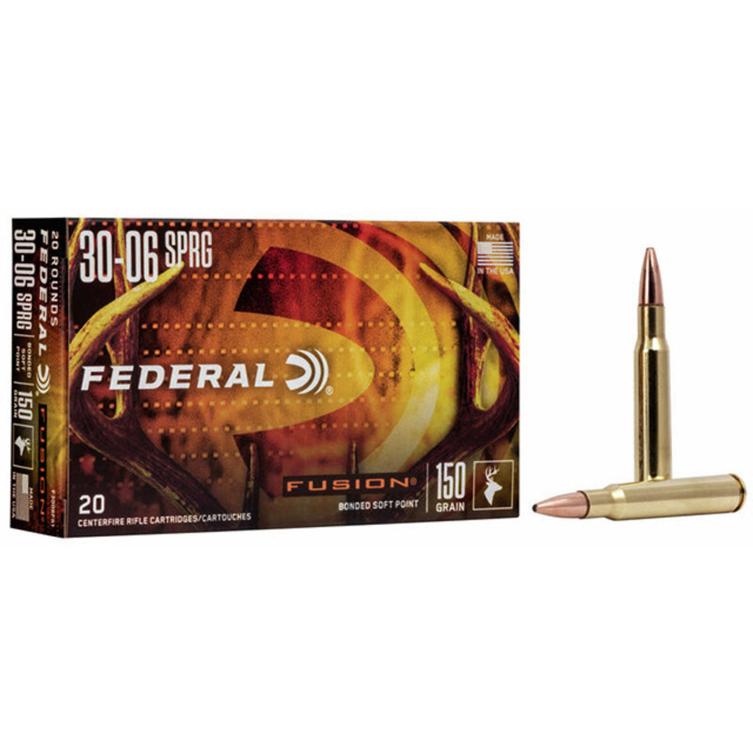 Federal Fusion 30-06 Springfield 150 Grain - Centrefire Ammo - 20 Rounds .30-06 SPRINGFIELD