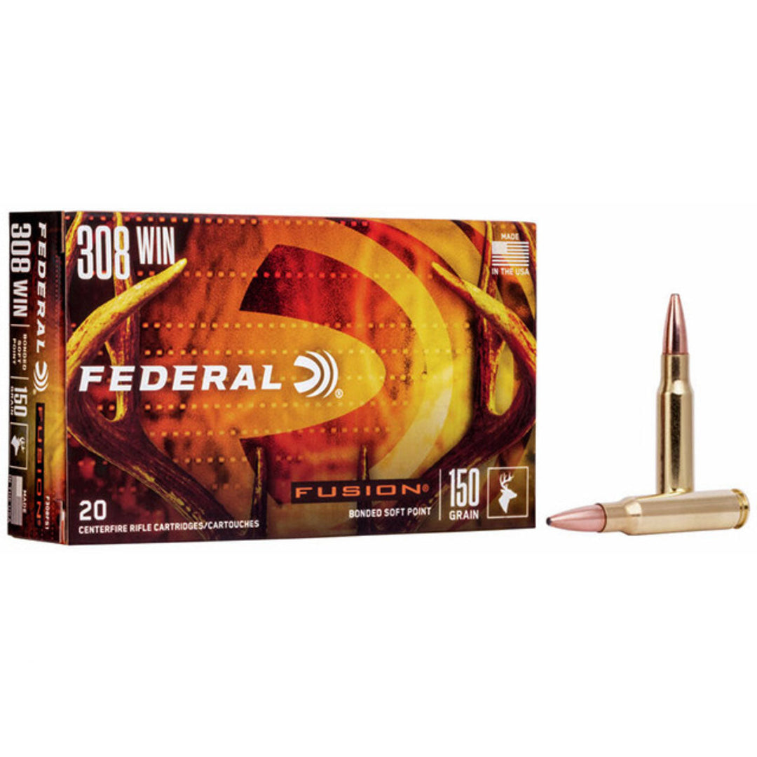 Federal Fusion 308 Win 150 Grain - Centrefire Ammo - 20 Rounds .308 WIN