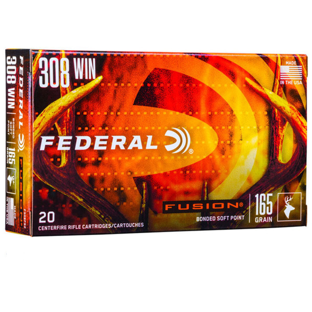 Federal Fusion 308 Win 165 Grain - Centrefire Ammo - 20 Rounds .308 WIN
