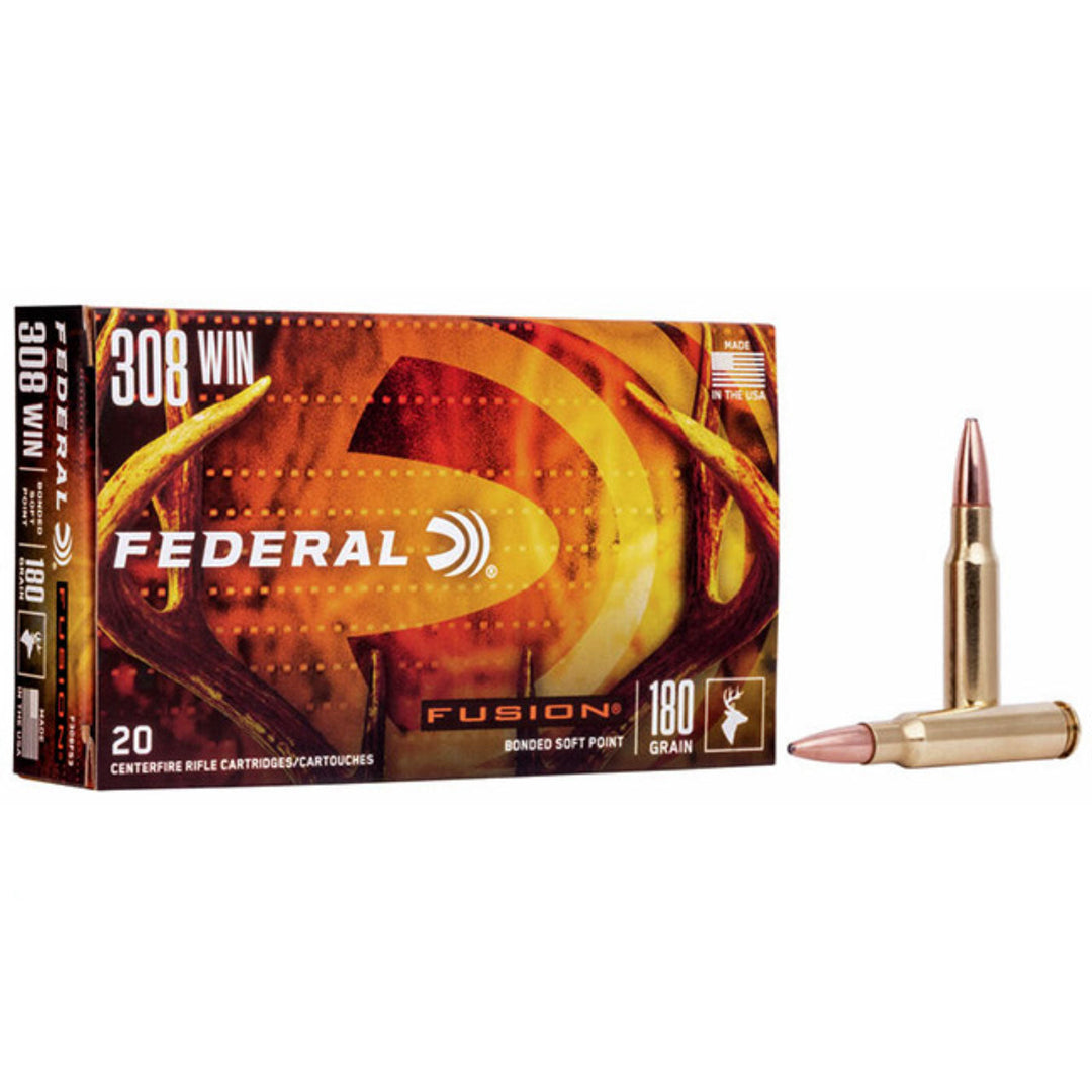 Federal Fusion 308 Win 180 Grain - Centrefire Ammo - 20 Rounds .308 WIN