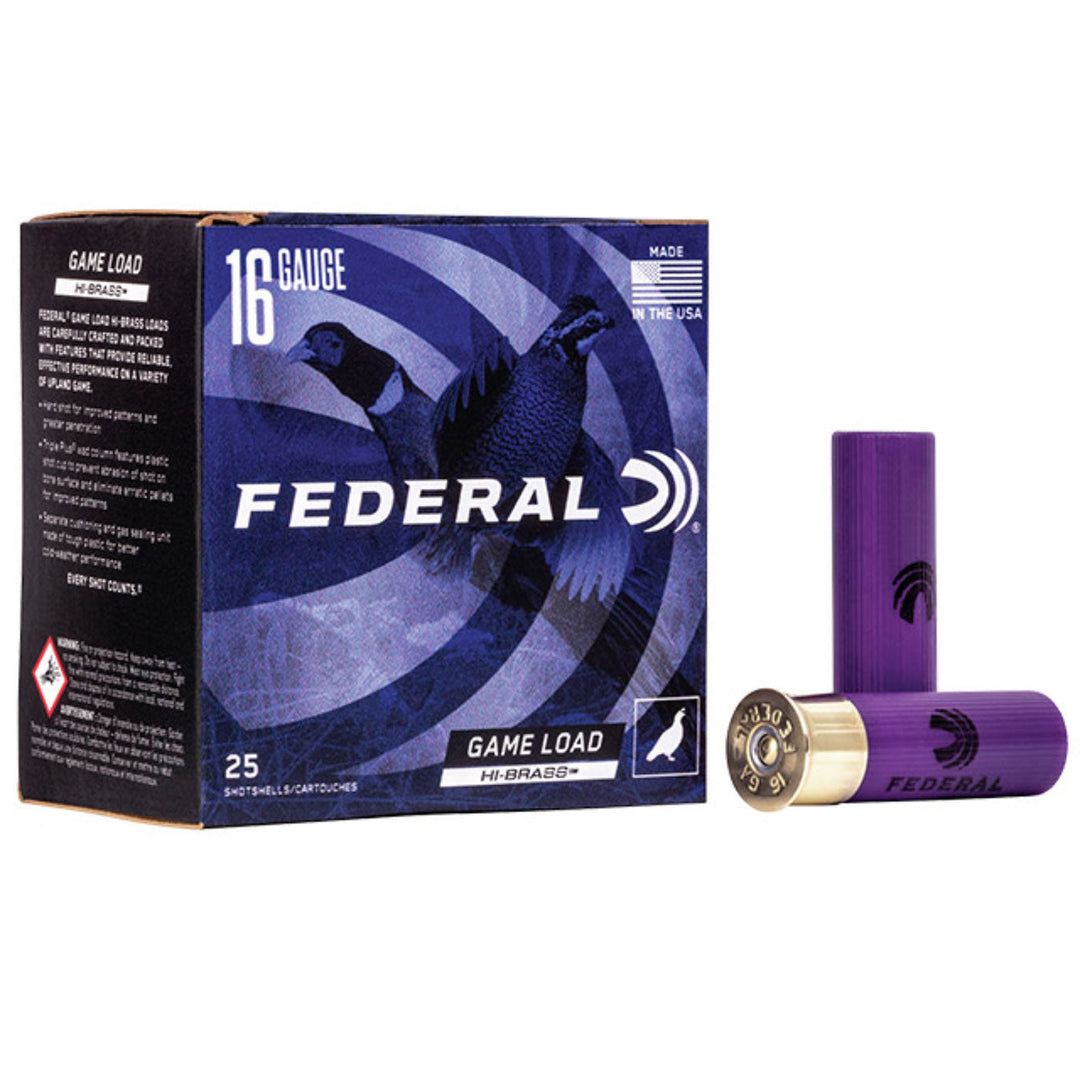Federal Game-Shok Shot Shell - 32 Gram Load - 1295 FPS - Size 4 - 16 Gauge - 25 Rounds 16 GAUGE