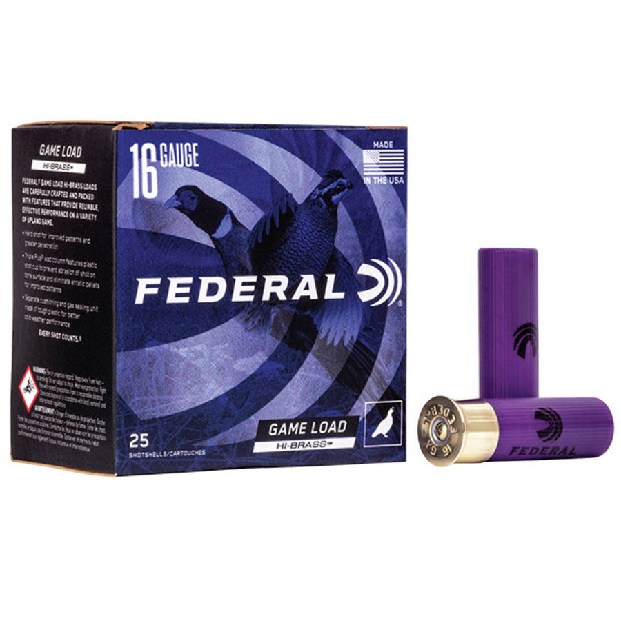 Federal Game-Shok Shot Shell - 32 Gram Load - 1295 FPS - Size 4 - 16 Gauge - 25 Rounds 16 GAUGE