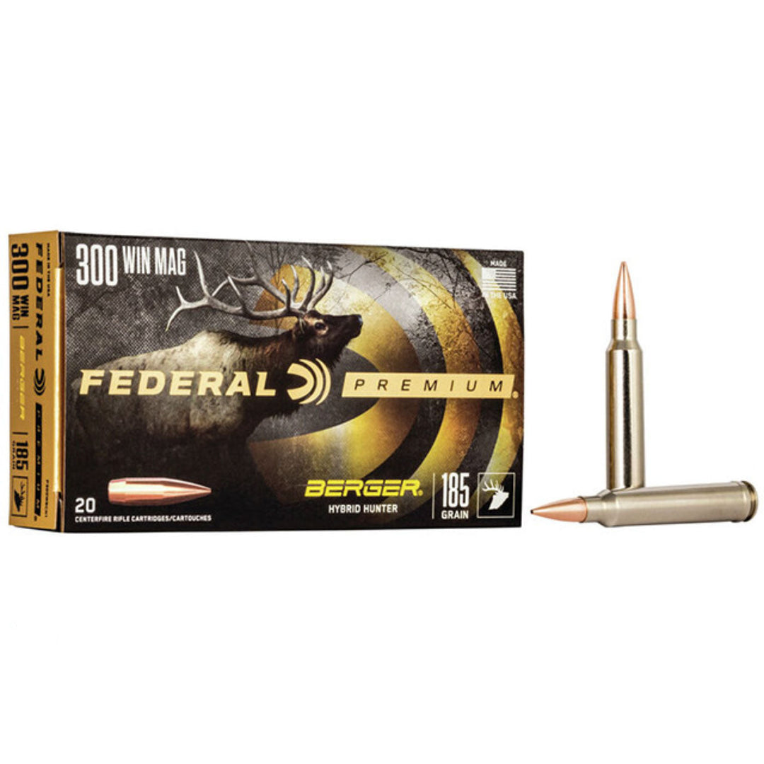 Federal Berger Hunter 300 Win Mag 185 Grain - Centrefire Ammo - 20 Rounds .300 WIN MAG