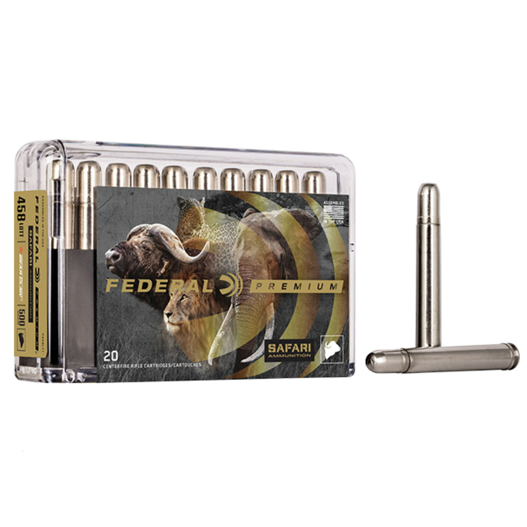 Federal Cape-Shok 458 Win Mag 500 Grain - Trophy Bonded Bear Claw - Centrefire Ammo - 20 Rounds .458 WIN MAG