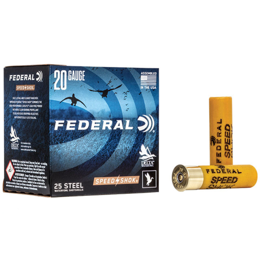 Federal Speed-Shok Shot Shell - 24 Gram Load - 1425 FPS - Size 2 - 20 Gauge - 25 Rounds 20 GAUGE