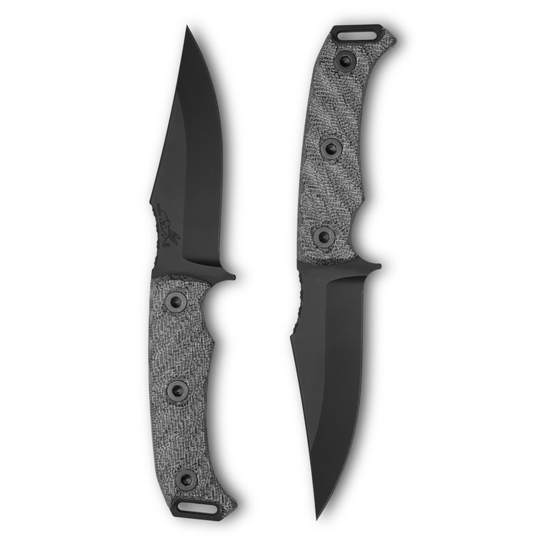 Half Face Blades Tosahwi - 4in Black Micarta S45VN