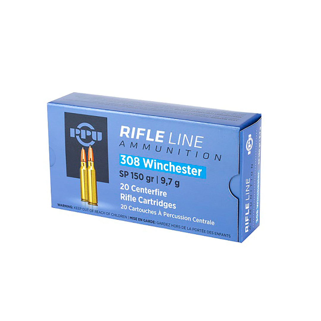 PPU .308 WIN 150gr Soft Point Centrefire Ammo - 20 Rounds