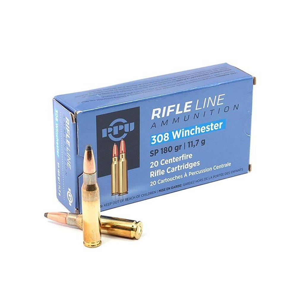 PPU 308 Win 180gr SP Centrefire Ammo - 20 Rounds .308 WIN
